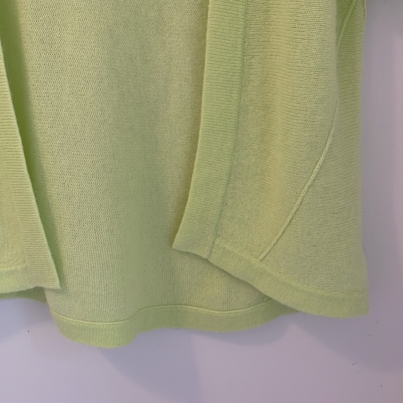 Pure Collection Cashmere Sweater Cardigan Women’s Size 8/10 Medium Chartreuse - Picture 7 of 11